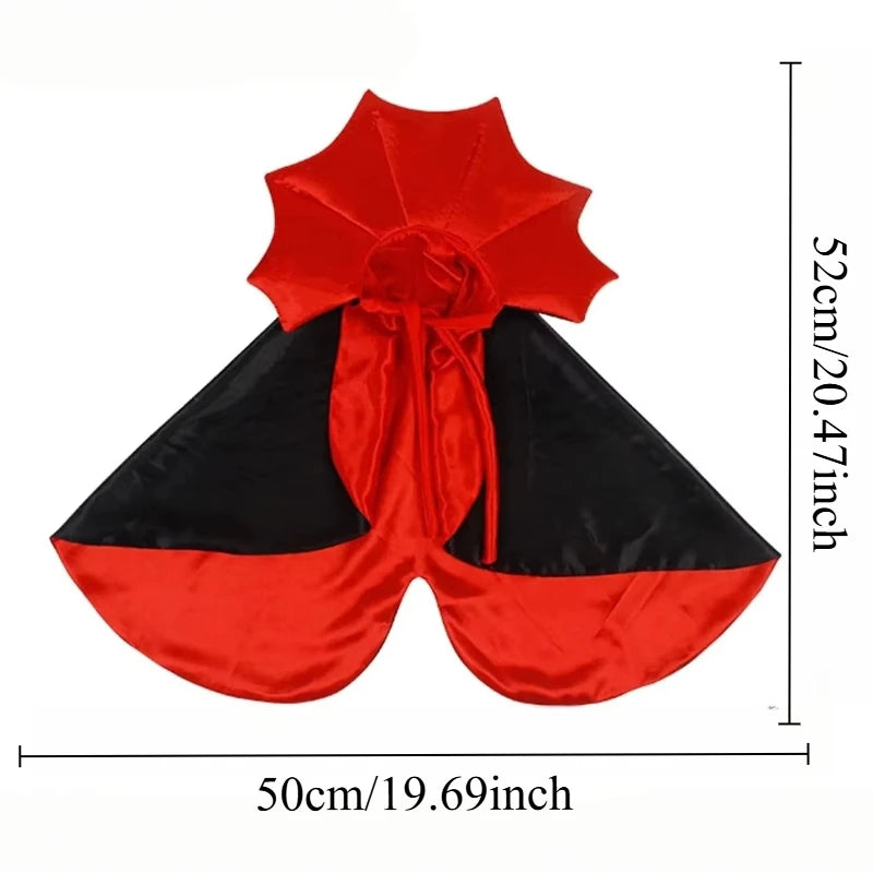 Pet Halloween Polyester Vampire Cloak Transformation Costume Cat Dog Witch Cloak Festivals Pet Role-playing Adjustable Costume
